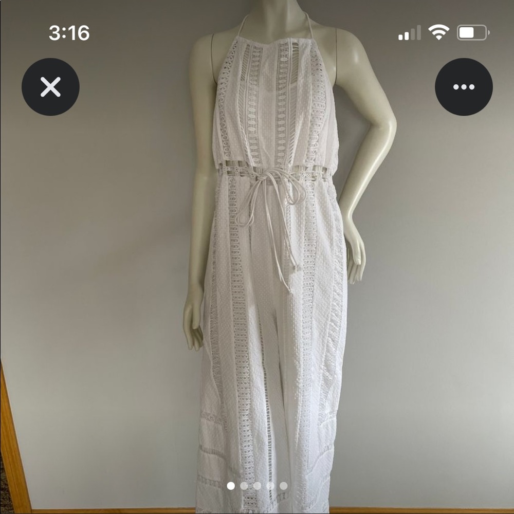 Free People White jumpsuit